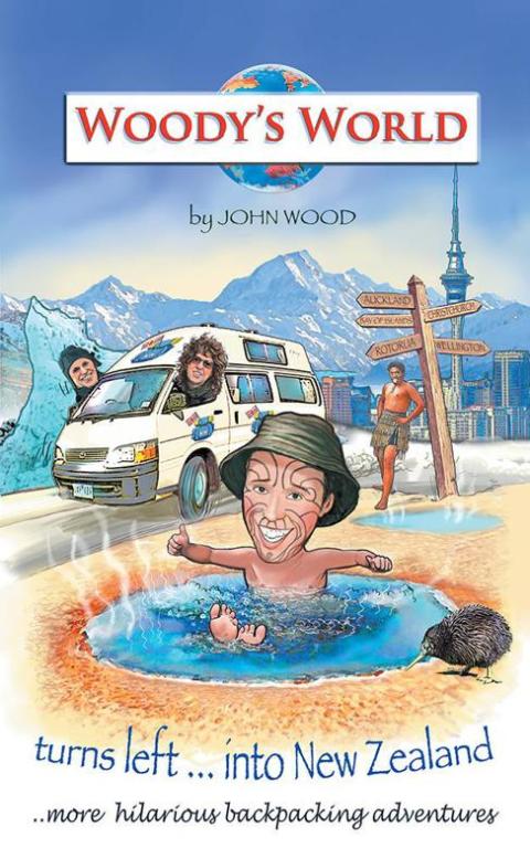 Cover image for book Woody’S World Turns Left into New Zealand...