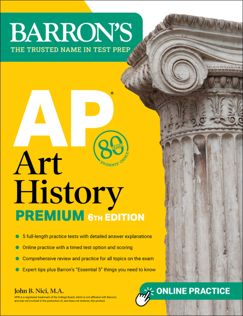 Cover image for book AP Art History Premium: 5 Practice Tests   Comprehensive Review   Online Practice