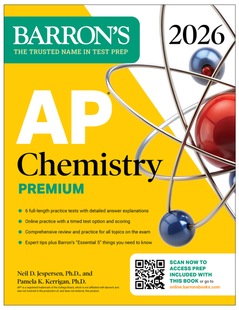 Cover image for book AP Chemistry Premium, 2026: Prep Book with 6 Practice Tests + Comprehensive Review + Online Practice