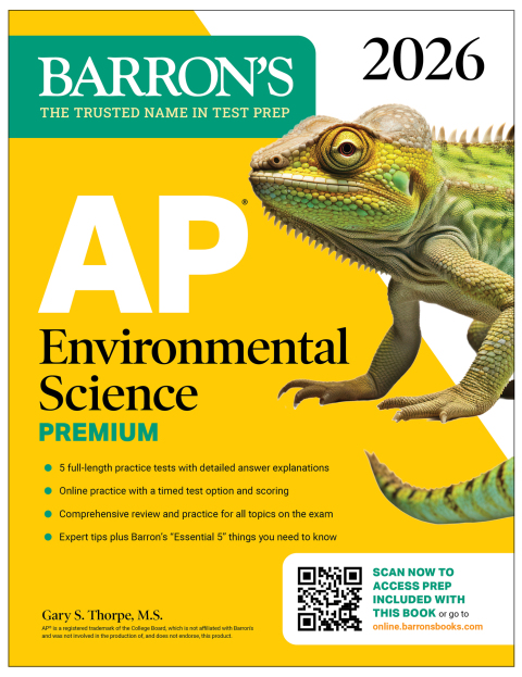 Cover image for book AP Environmental Science Premium, 2026: Prep Book With 5 Practice Tests + Comprehensive Review + Online Practice