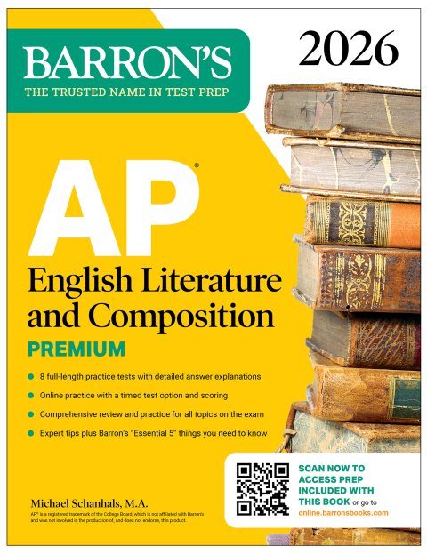 Cover image for book AP English Literature and Composition Premium, 2026: Prep Book with 8 Practice Tests + Online Practice
