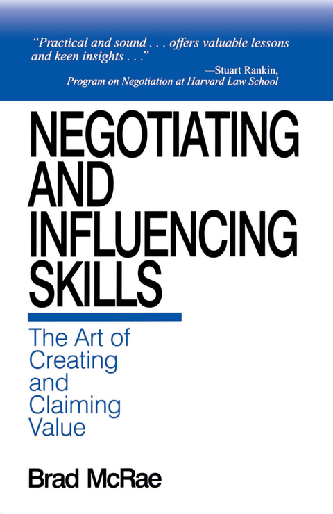 Cover image for book Negotiating and Influencing Skills