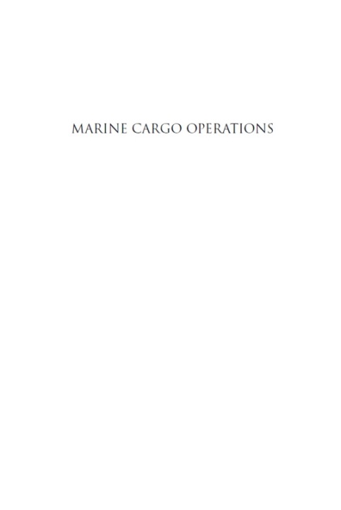 Cover image for book Marine Cargo Operations