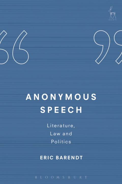 Cover image for book Anonymous Speech