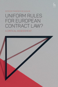 Cover image: Uniform Rules for European Contract Law? 1st edition 9781509916283