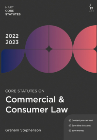 صورة الغلاف: Core Statutes on Commercial & Consumer Law 2022-23 7th edition 9781509960514