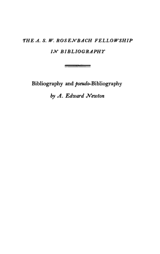 Bibliography and Pseudo-Bibliography