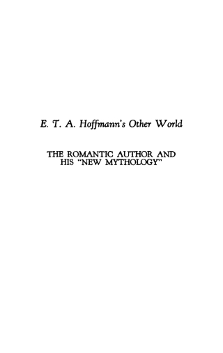 E. T. A. Hoffmann's Other World