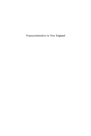 Transcendentalism in New England
