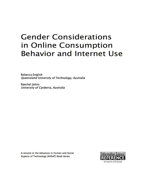 Cover image for book Gender Considerations in Online Consumption Behavior and Internet Use