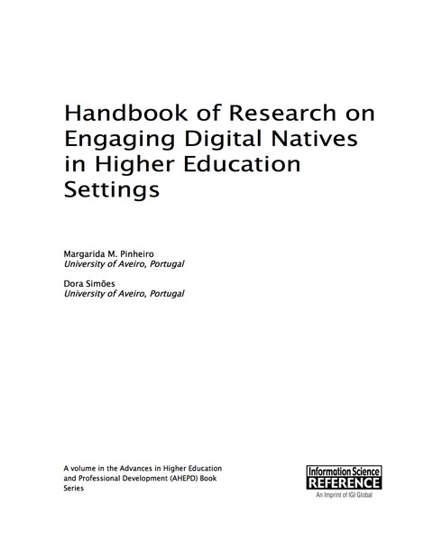 Cover image for book Handbook of Research on Engaging Digital Natives in Higher Education Settings