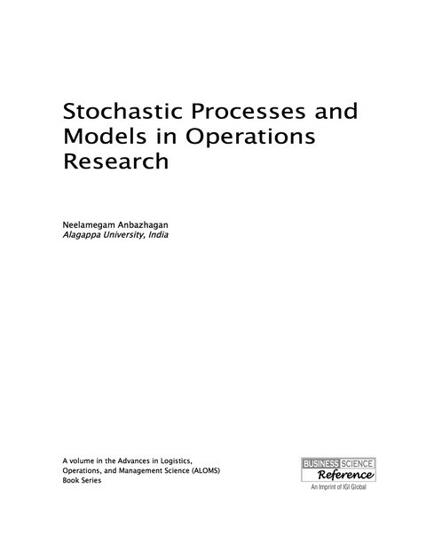 Cover image for book Stochastic Processes and Models in Operations Research