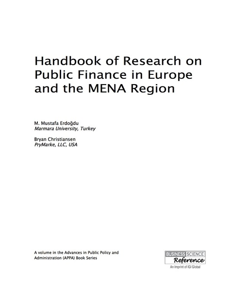 Cover image for book Handbook of Research on Public Finance in Europe and the MENA Region
