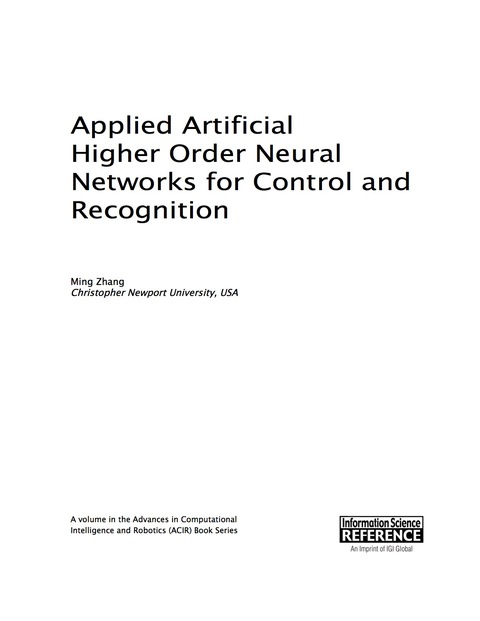 Cover image for book Applied Artificial Higher Order Neural Networks for Control and Recognition