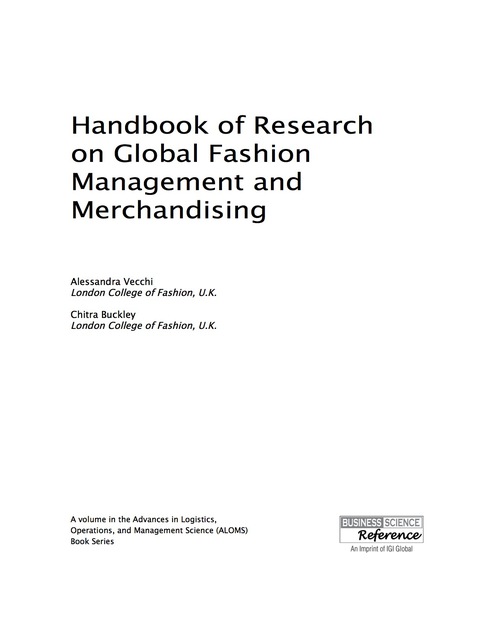 Cover image for book Handbook of Research on Global Fashion Management and Merchandising