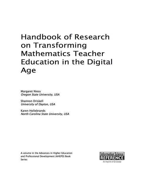Cover image for book Handbook of Research on Transforming Mathematics Teacher Education in the Digital Age