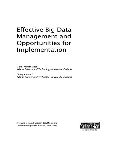 Cover image for book Effective Big Data Management and Opportunities for Implementation