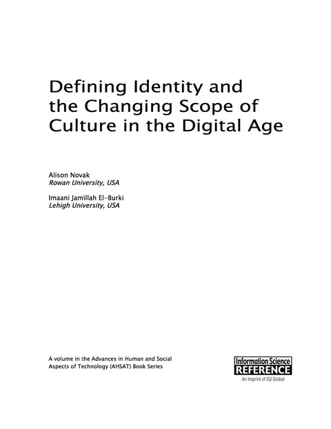 Cover image for book Defining Identity and the Changing Scope of Culture in the Digital Age