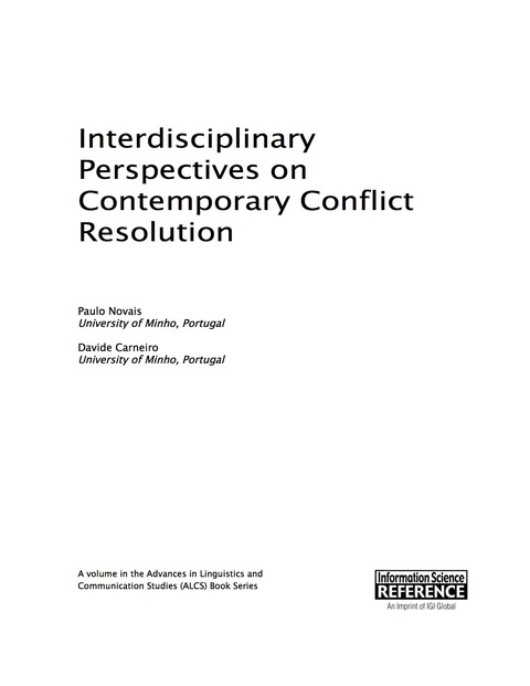 Cover image for book Interdisciplinary Perspectives on Contemporary Conflict Resolution