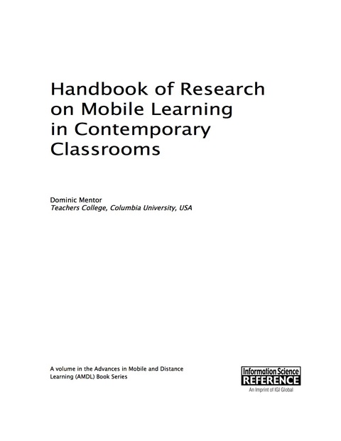 Cover image for book Handbook of Research on Mobile Learning in Contemporary Classrooms