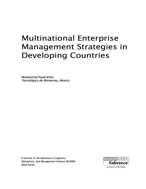 Cover image for book Multinational Enterprise Management Strategies in Developing Countries