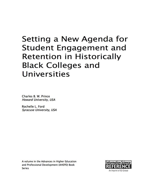 Cover image for book Setting a New Agenda for Student Engagement and Retention in Historically Black Colleges and Universities
