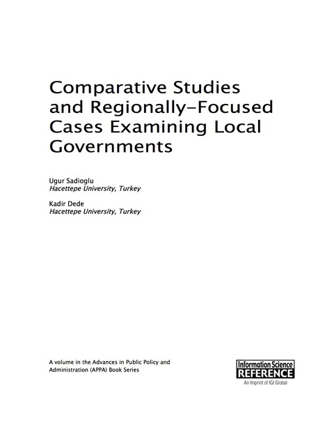 Cover image for book Comparative Studies and Regionally-Focused Cases Examining Local Governments