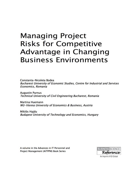 Cover image for book Managing Project Risks for Competitive Advantage in Changing Business Environments