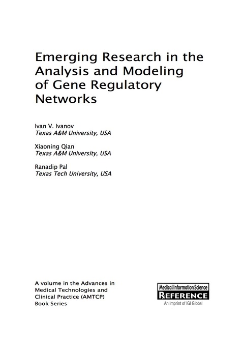 Cover image for book Emerging Research in the Analysis and Modeling of Gene Regulatory Networks