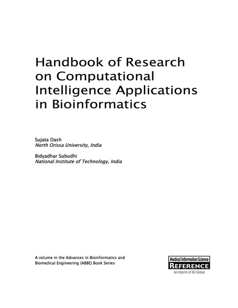 Cover image for book Handbook of Research on Computational Intelligence Applications in Bioinformatics