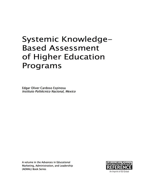 Cover image for book Systemic Knowledge-Based Assessment of Higher Education Programs