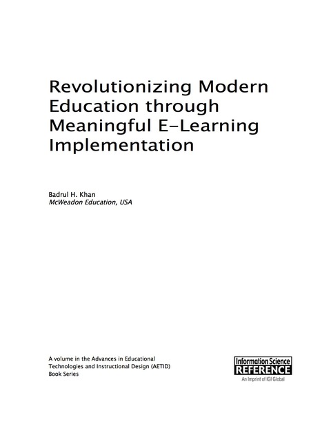 Cover image for book Revolutionizing Modern Education through Meaningful E-Learning Implementation