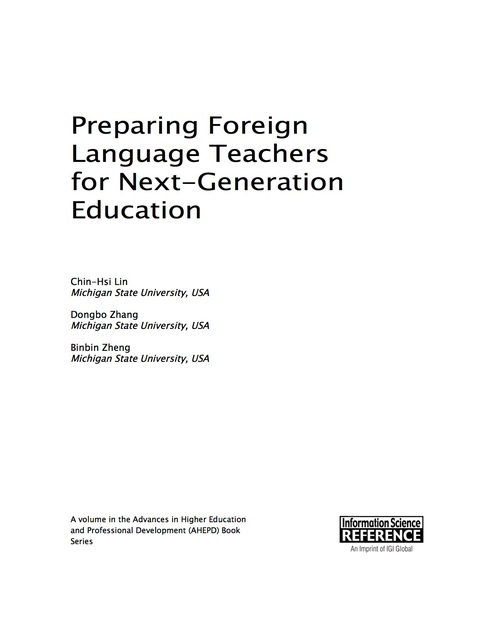 Cover image for book Preparing Foreign Language Teachers for Next-Generation Education