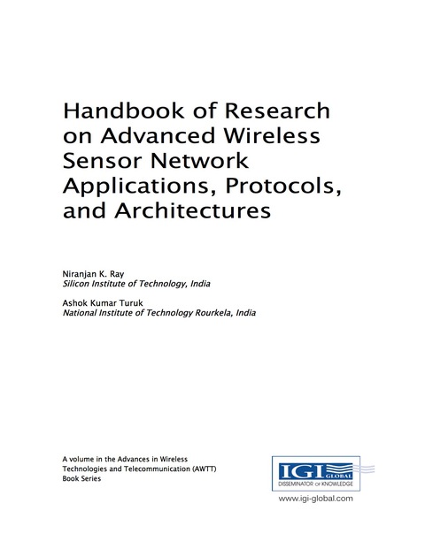 Cover image for book Handbook of Research on Advanced Wireless Sensor Network Applications, Protocols, and Architectures