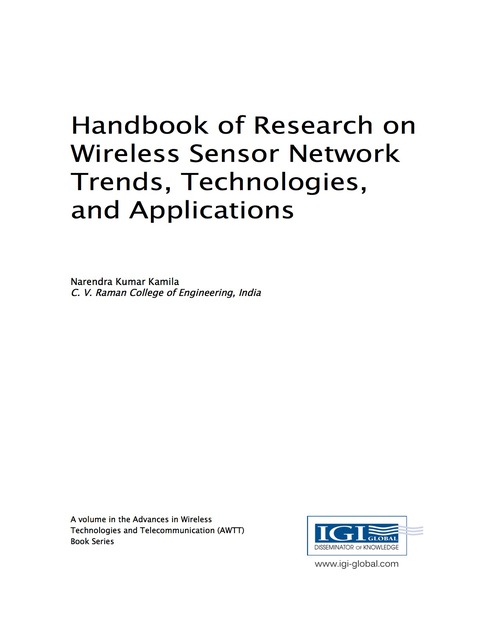 Cover image for book Handbook of Research on Wireless Sensor Network Trends, Technologies, and Applications