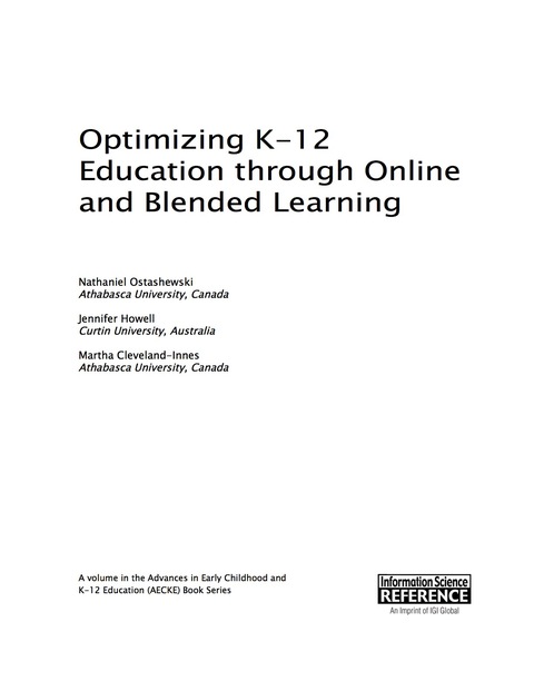 Cover image for book Optimizing K-12 Education through Online and Blended Learning