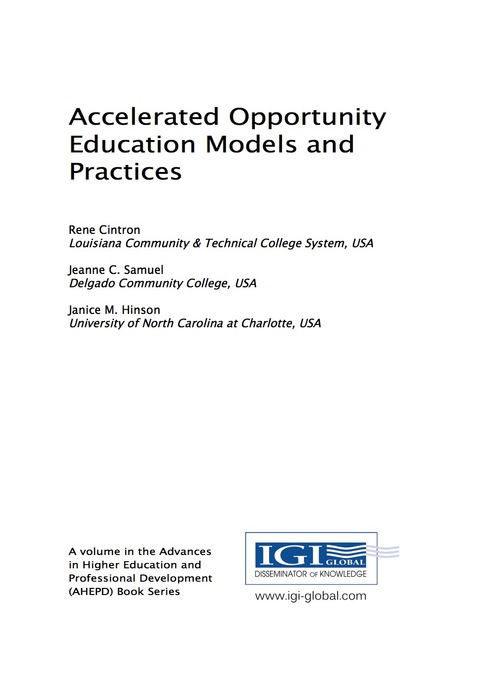 Cover image for book Accelerated Opportunity Education Models and Practices