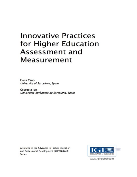 Cover image for book Innovative Practices for Higher Education Assessment and Measurement