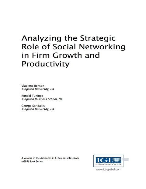 Cover image for book Analyzing the Strategic Role of Social Networking in Firm Growth and Productivity