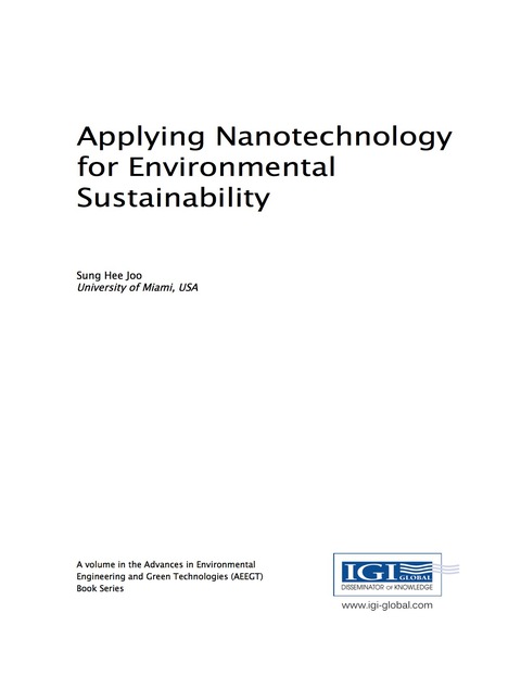 Cover image for book Applying Nanotechnology for Environmental Sustainability