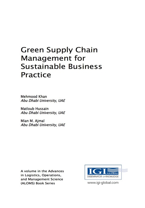 Cover image for book Green Supply Chain Management for Sustainable Business Practice