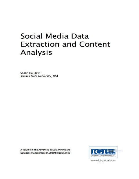 Cover image for book Social Media Data Extraction and Content Analysis