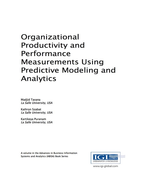 Cover image for book Organizational Productivity and Performance Measurements Using Predictive Modeling and Analytics
