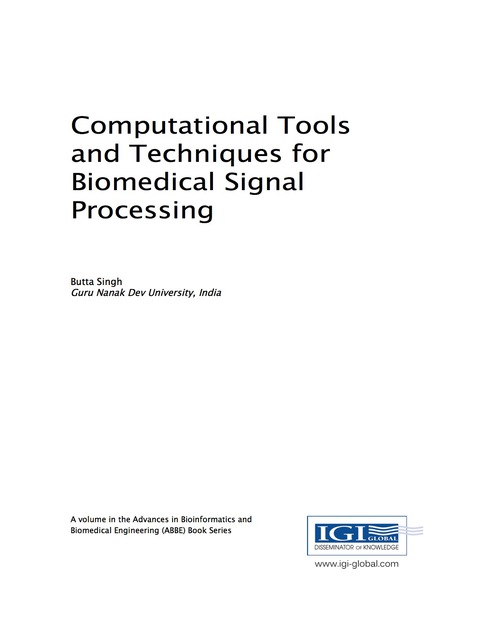 Cover image for book Computational Tools and Techniques for Biomedical Signal Processing