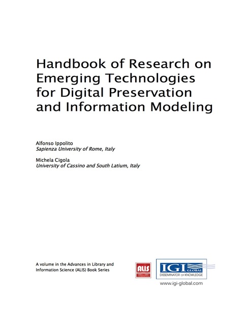 Cover image for book Handbook of Research on Emerging Technologies for Digital Preservation and Information Modeling