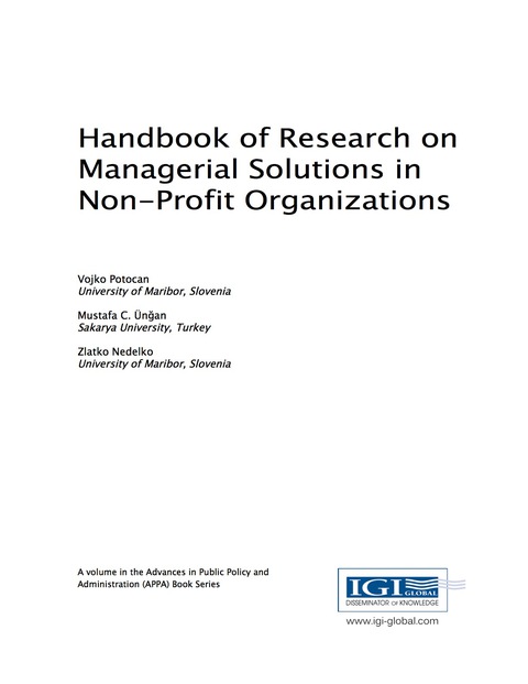 Cover image for book Handbook of Research on Managerial Solutions in Non-Profit Organizations