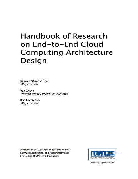 Cover image for book Handbook of Research on End-to-End Cloud Computing Architecture Design