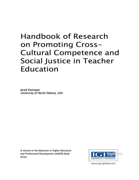 Cover image for book Handbook of Research on Promoting Cross-Cultural Competence and Social Justice in Teacher Education