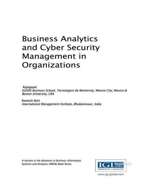 Cover image for book Business Analytics and Cyber Security Management in Organizations