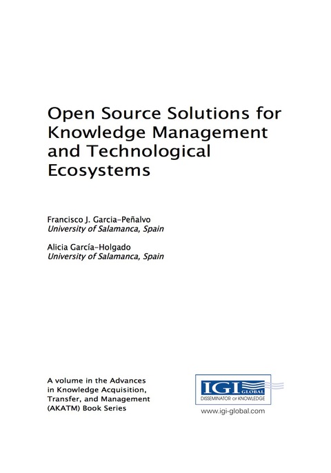 Cover image for book Open Source Solutions for Knowledge Management and Technological Ecosystems